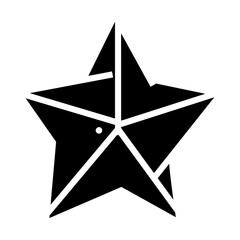 origami star glyph icon illustration vector