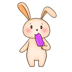 Bunny with Ice Cream