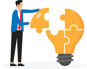 Problem solver and get solution to overcome difficulty,creativity or innovation to fix problem or trouble concept
