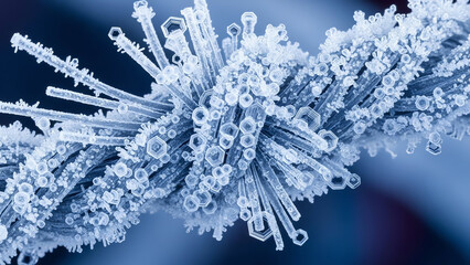 Frosted Crystals on Branch