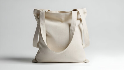 Neutral Tote Bag on White Studio Surface