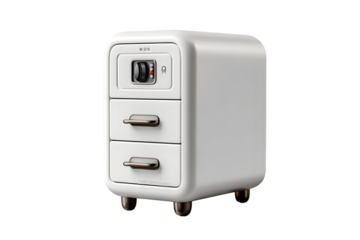 Sleek white mini fridge with retro design perfect for modern kitchens or dorm rooms