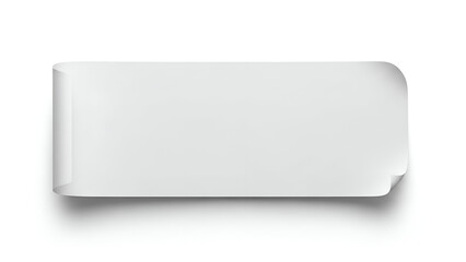 Blank White Banner Mockup with Rounded Corners