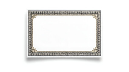 Ornate Frame Mirror with Decorative Border on White Background