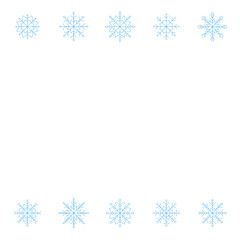 水色のスノーフレーク　ボーダーフレーム　Web