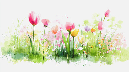 Elegant wedding invitation card background vector. Minimal hand painted watercolor botanical flowers texture template background. Design for wedding, vip cover, poster, rsvp moderncard.Valentine's Day