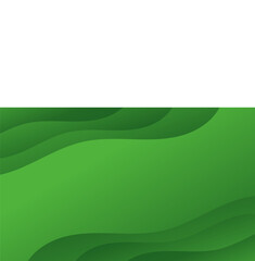 Abstract Green Wavy Layers with Gradient Effect