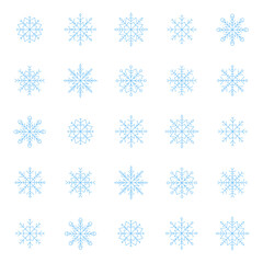 水色のスノーフレーク　背景イラスト　Web