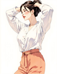 fashion model posing