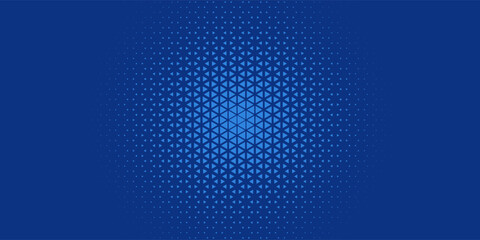 Triangles Halftone Pattern Vector Abstract Geometric Technology Background. Triangular Half Tone Texture. Minimal Style Dynamic Tech Wallpaper