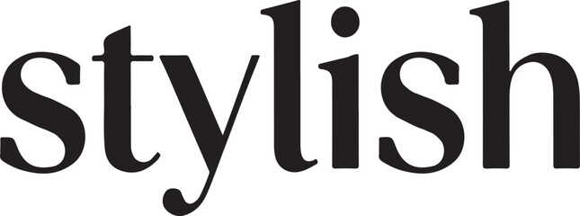 Stylish text on white background