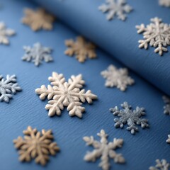 Holiday gift wrap patterns snowflake pattern with icy seasonal detail