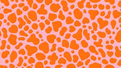 Vibrant orange spots on pink background pattern