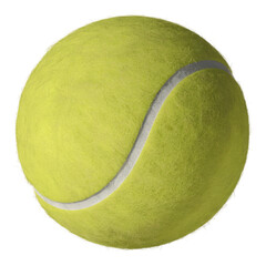 Yellow Green Tennis Ball with Fuzzy Texture
