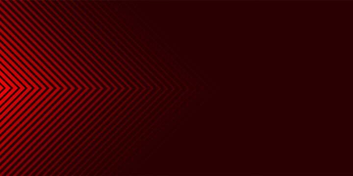 Red arrows background. Abstract triangle gradient wallpaper. Repeated arrow stripes backdrop for flyer, banner, poster, presentation. Thin to thick linear game or sport texture. Vector masculine bg - Powered by Adobe