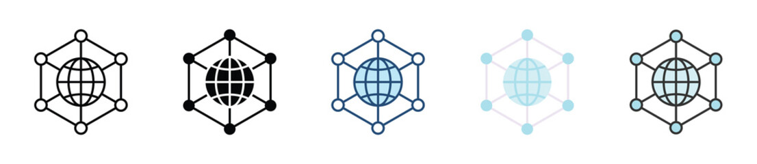 Network Icon Set Multiple Style Collection