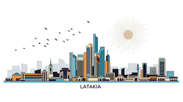 Latakia Cityscape Skyline - Modern Buildings and Urban Architecture