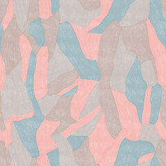 hand drawing textured abstract shapes all over seamless repeat pattern