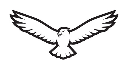 Obraz premium Simple vector graphic of a bird wing in flight design element