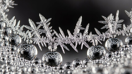 Crystal Frost Branch and Spheres