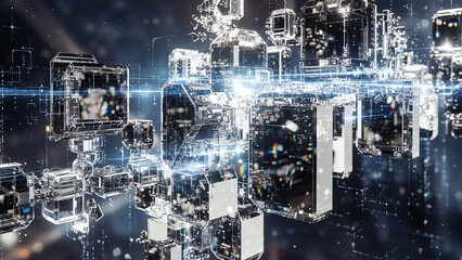 Digital Network Cube Grid