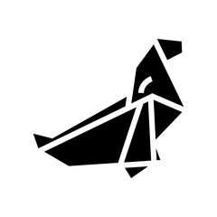 vector illustration of a origami seal animal