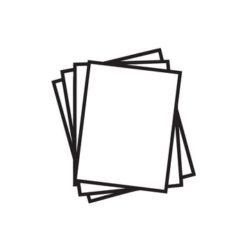 Blank white documents stacked together in a pile