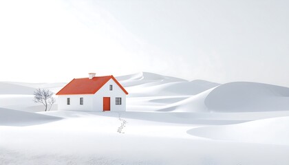 house in the snow