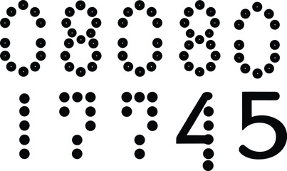 Braille Number Sequence for Education and Accessibility, Tactile Numeric Learning Concept for Inclusive Teaching, Special Education, Typography, Literacy Awareness, and Assistive Communication