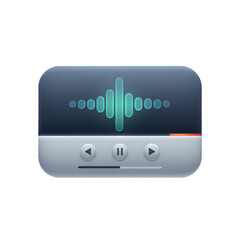 Digital Audio Player with Sound Waveform Display.