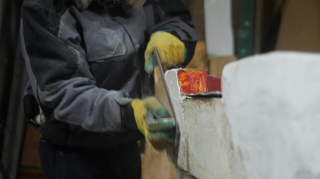 Fairing fiberglass fiaring compound using sandpaper