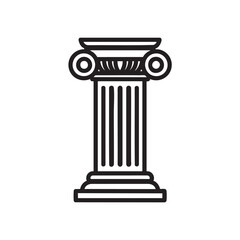 Classical ionic column illustration with detailed design elements
