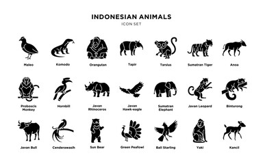 Indonesian Animals Icon Set