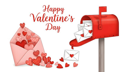 red mailbox with letter