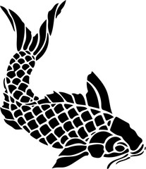 silhouette of a fish lucky 