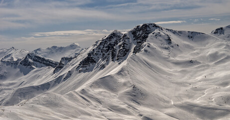 Risoul France ski resort mountain skiers