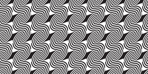 Seamless Wavy Geometric Pattern. 波打つ幾何学模様のシームレスパターン