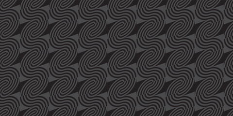 Seamless Wavy Geometric Pattern. 波打つ幾何学模様のシームレスパターン