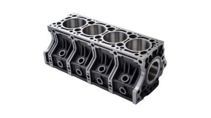 Cylinder Block Engine Isolated