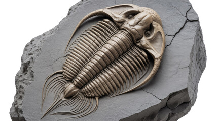 Fossilized Trilobite on Stone Slab