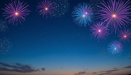 fireworks on the night sky