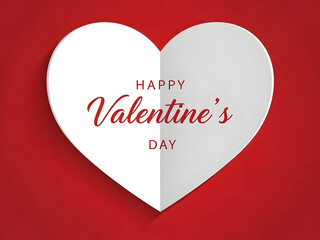 red heart on a red background