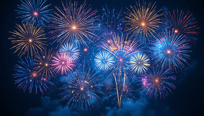 fireworks on a black background