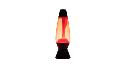 Red Lava Lamp on Transparent Background