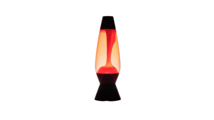 Red Lava Lamp on Transparent Background