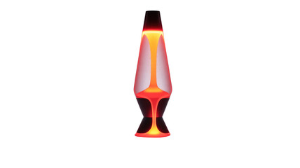 Retro Lava Lamp on Transparent Background