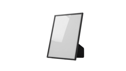 Standing Black Frame Mockup with Transparent Background
