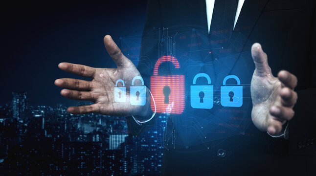 Digital security concept illustrating a cybersecurity breach, with a red unlocked padlock indicating data exposure among secure systems, emphasizing system vulnerability and risk Vouch - Powered by Adobe