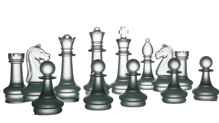 Transparent Chess Pieces