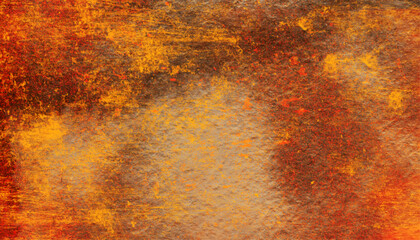 Rusty Orange Grunge Texture Background with Abstract Paint Effect